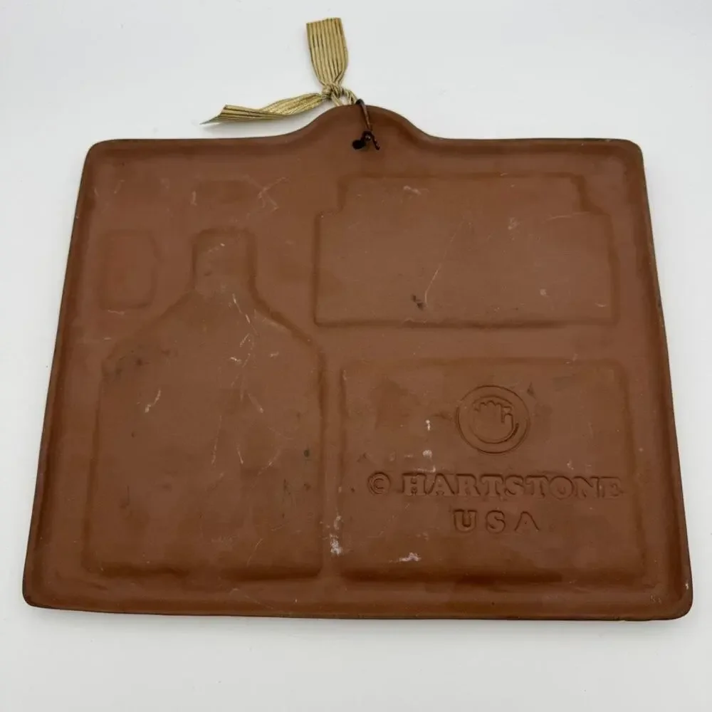 Hartstone Vintage Stone House Gingerbread Cookie Mold Terracotta Wall Hanging